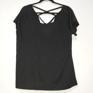 Torrid Black, crisscross back T-shirt